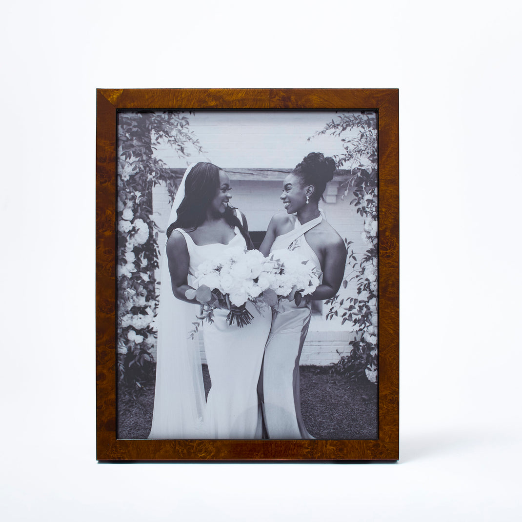 Burl Wood Tabletop Frame: 9x11