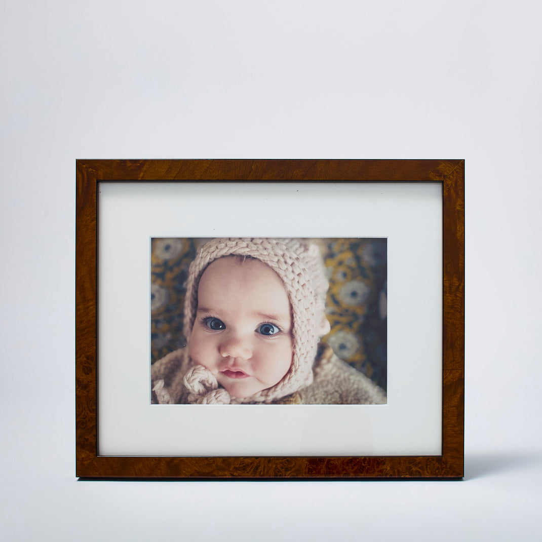 Burl Wood Tabletop Frame: 9x11